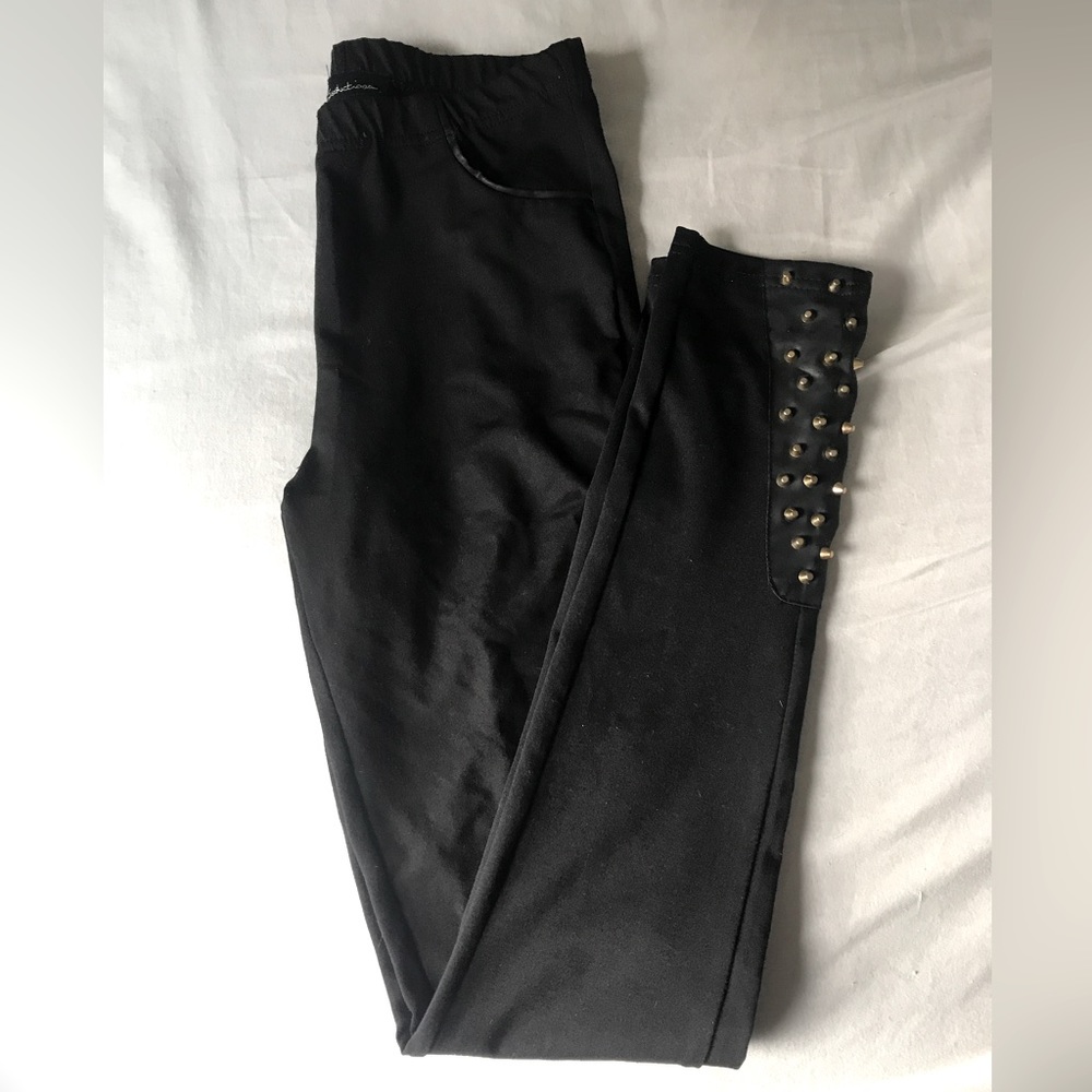 Gold Studded Black Leggings